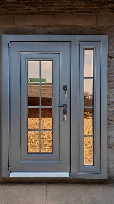 Дверь с боковой вставкой со стеклом